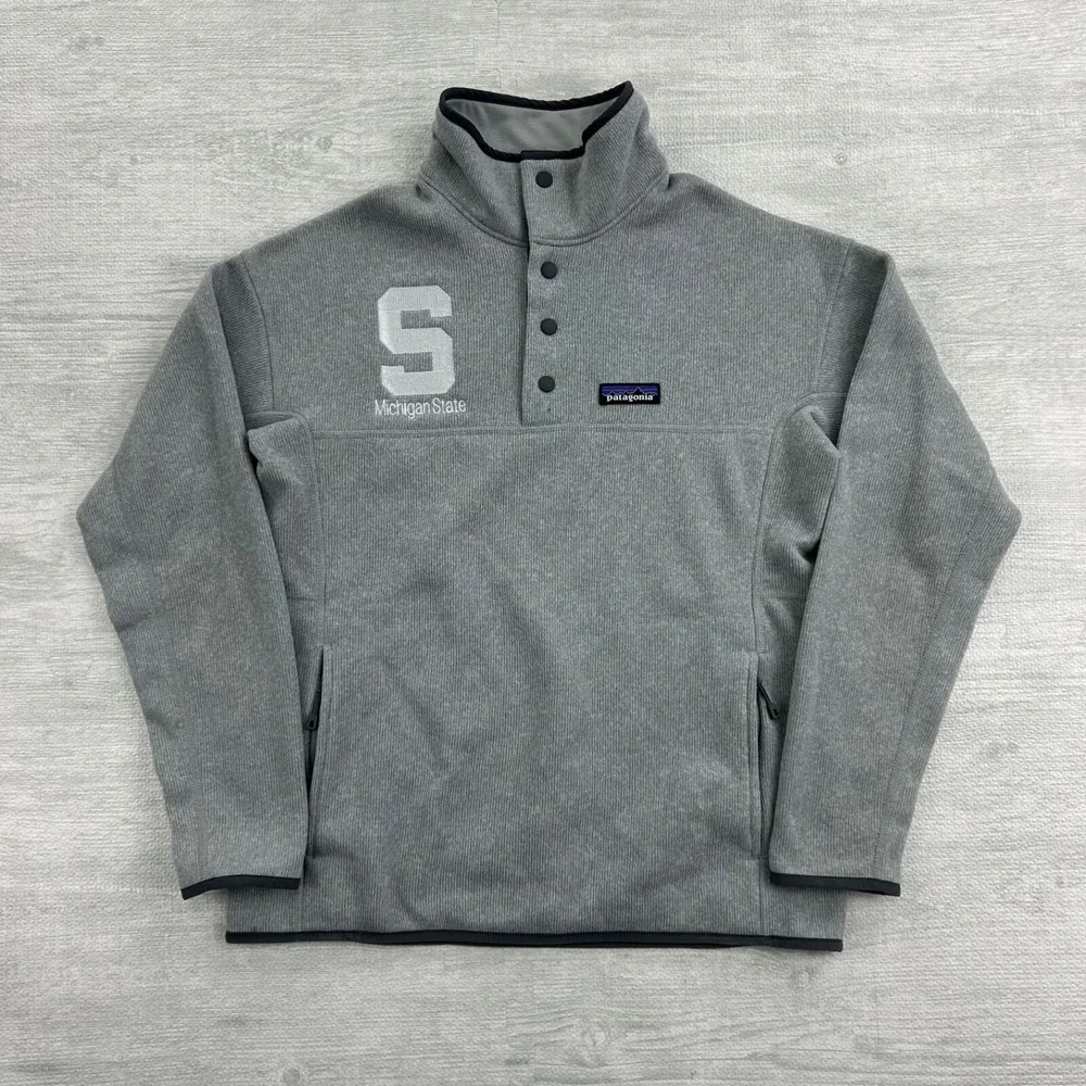 Patagonia Michigan State Better Sweater Sweatshirt‎ Size Small Gray STY26010FA18